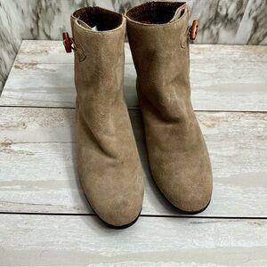 Ciao Women’s Sz 9 Suede Pull On Booties Shoes Boho Cozy Fall Winter Stanna Boots